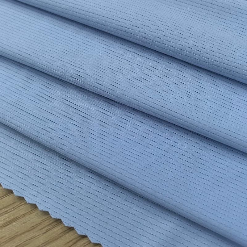 Blue mesh fabric drape and surface