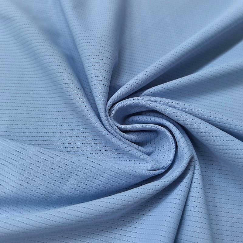 Nylon spandex single mesh fabric, light blue